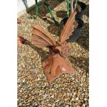 A winged gargoyle roof ridge tile - Width 28cm x Depth 28cm x Height 51cm