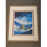 A signed serigraph plate print signed Tenabe of Kyaks -35cm x 28cm