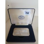 A Johnson Matthey of London 999 silver 500 grammes silver bullion ingot HK11608 with box