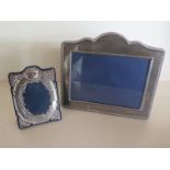 Two small hallmarked silver photo picture frames,