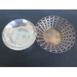 Two hallmarked silver dishes one London 1964/65,