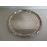 A silver tray Birmingham 1976 - Diameter 26cm - weight approx 14 troy oz - some scratching