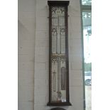 A 20th Century mahogany copy of an Admiral Fitzroy barometer - 97cm tall - in good clean condition