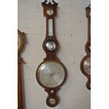 A good quality 19th Century mahogany barometer with a thermometer,