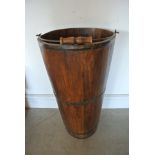 A large hardwood bucket stick stand on planter - 68cm tall