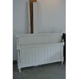 A painted double bed by And So to Bed - with slatted base