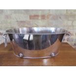 A large oval silver plated champagne/wine bath