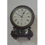 A good Regency mahogany gallery wall clock with a painted 8" dial signed J CLAPHAM 48,