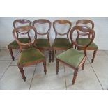 A set of six 19th Century mahogany balloon back dining chairs - 4 plus 2