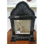 A good quality 19th Century bracket clock striking on a gong with a W x H ting tang movement in an