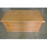 A new pine blanket box - Height 42cm x 89cm x 41cm