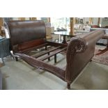 A Bonaparte leather bed by And So To Bed,