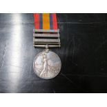 A Victorian Queens South African medal with three bars Transvaal, Orange Free State,