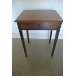 A 19th Century Mahogany Side Table with a single drawer - 57 cm wide x 73 cm high