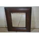A antique style oyster veneered mirror - 57cm x 52cm - made by a local craftsman to a high