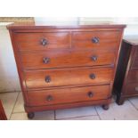 A Victorian mahogany chest with two short over three long drawers - Height 120cm x Width 120cm