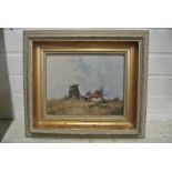 An Oil on Board Landscape by Lincolnshire Artist, James Wright,