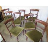A set of 8 Mahogany Bar Back Dining Chairs,