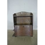 Liberty oak wall cabinet with pipe rack - 63 cm tall x 47 cm x 17 cm