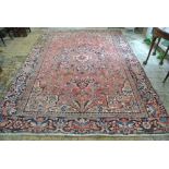 A hand knotted Persian Heriz rug - 3.60m x 2.