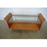 A G Plan Glass Top Coffee Table - 51 cm tall x 122 cm x 51 cm