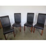 Four John Lewis Faux Leather Dining Chairs