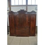 A good quality early 19th Century Mahogany Breakfront Compactum Wardrobe,