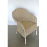 A Lloyd Loom Side Chair with WD stencil - generally good condition