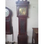 Carved Oak Longcase Clock by T Stancliffe, Barkisland,