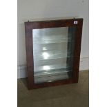 A modern burr wood Display Cabinet - 62cm x 48cm deep - clean condition