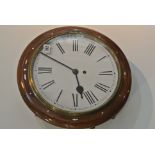 A 19th Century Wall Clock with Mother of Peark inlay and a single fusee movement - in good