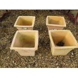 Four small terracotta planters - 30cm x 30cm