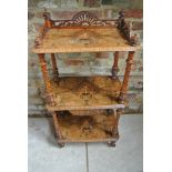 Victorian Three Tier Inlaid What Not