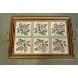 Tea Tray with Tiled Base