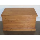 A pine blanket/storage box - Width 97cm x Height 50cm - in good condition