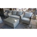 A Bramblecrest Arlington two seater sofa with two two armchairs and a coffee table