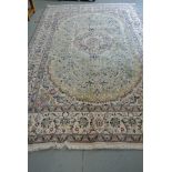 A hand knotted Persian Nain silk inlaid rug - 3.20m x 2.