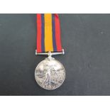 A Victorian South Africa Service Medal - no clasp awarded to PTE F.