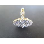 At 18ct Yellow and White Gold Dress Ring set with diamonds - approx 6.