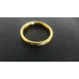 A 22ct Yellow Gold Wedding Band, Size M,