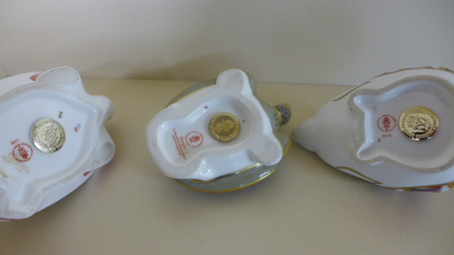 Three Royal Crown Derby Paperweights - two in the form of Tortoises and one in the form of a - Image 2 of 2