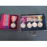 A good group of five medals to Corp/Sgt C Grey 2934 2nd Northampton Reg to include India medal with