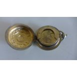 An Edward VII Gilt Metal Sovereign Case - clean condition