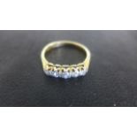 An 18ct Yellow Gold Five Stone Diamond Ring, Size M, 2.