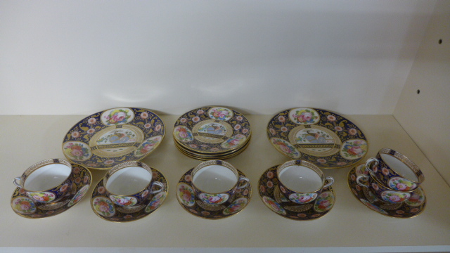 A part crown Staffordshire tea service - 18 pieces - all generally good