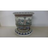 A Salt glazed Stoneware Jardiniere on plinth base,