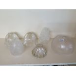 A quantity of glass electric light lamp shades