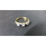 A 9ct gold dress ring size M - approx 2 grams - generally good