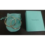 Tiffany Elsa Peretti Loop Earrings with Tiffany pouch box and bow - in good condition