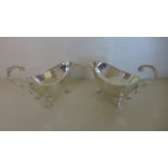 A pair of silver sauce boats Birmingham 1932/33 maker CBRS - total weight approx 7.